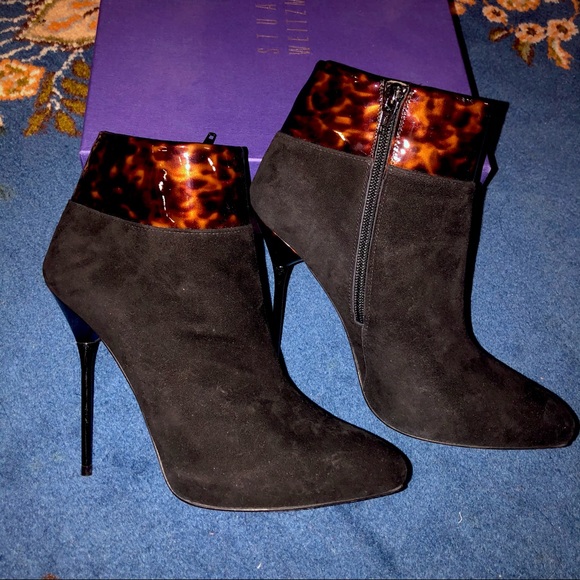 Stuart Weitzman suede boots leopard patent - Picture 2 of 4